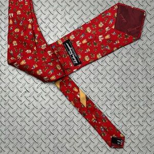 Salvatore Ferragamo Patterned Silk Red Tie